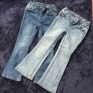 Falls Creek Kids Jeans - Light Blue and Medium Blue Denim